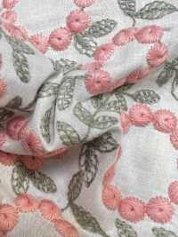 4027-848-1 Broderie En Coton Lawn Avec Pompons Et Dentelle Florale[Textile / Tissu] HOKKOH Images supplémentaires