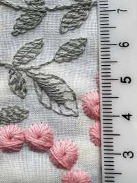 4027-848-1 Broderie En Coton Lawn Avec Pompons Et Dentelle Florale[Textile / Tissu] HOKKOH Images supplémentaires