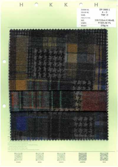 DP-3906-1 TW Ponte à carreaux patchwork