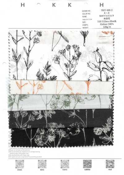 7027-500-3 50 Voile Viyella fil floral