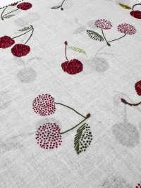 7027-616-2 60 Batiste 9088 Cerises Brodées[Textile / Tissu] HOKKOH Images supplémentaires