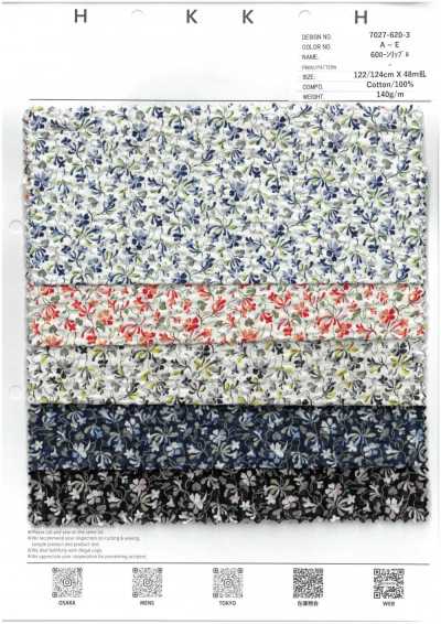 7027-620-3 60 batiste Ripple petites fleurs