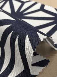 850609 Collection Lawn Indigo Motif Feuille De Chanvre[Fabrication De Textile] VANCET Sous-photo