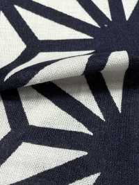 850609 Collection Lawn Indigo Motif Feuille De Chanvre[Fabrication De Textile] VANCET Sous-photo