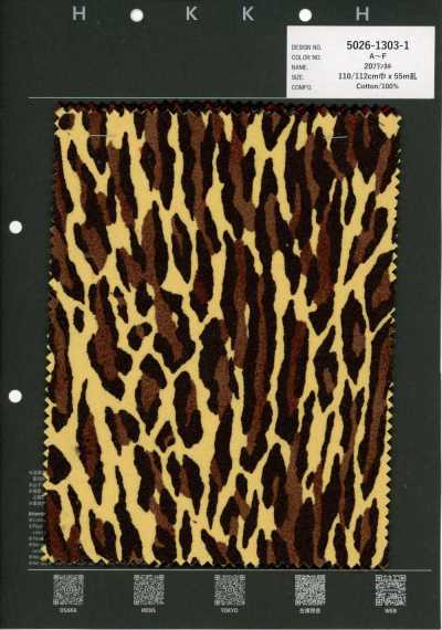5026-1303-1 Flanelle à motif animal 20 en coton