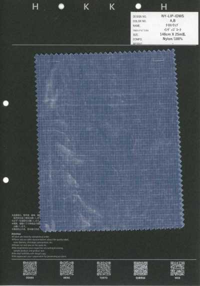 NY-LIP-IDWS Manteau ripstop indigo en nylon