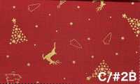 AP65802 Joyeux Noël, Impression Or Tissus De Toile (Rouleau)[Textile / Tissu] COSMO TEXTILE Images supplémentaires