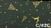 AP65802 Joyeux Noël, Impression Or Tissus De Toile (Rouleau)[Textile / Tissu] COSMO TEXTILE Images supplémentaires