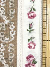 RU2530 RURU BOUQUET Imprimé couronne de roses tissus de toile (rouleau)[Textiles / Tissus] COSMO TEXTILE Images supplémentaires