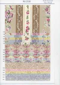 RU2530 RURU BOUQUET Imprimé couronne de roses tissus de toile (rouleau)[Textiles / Tissus] COSMO TEXTILE Images supplémentaires