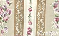 RU2530 RURU BOUQUET Imprimé couronne de roses tissus de toile (rouleau)[Textiles / Tissus] COSMO TEXTILE Images supplémentaires