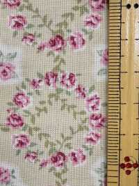 RU2530 RURU BOUQUET Imprimé couronne de roses tissus de toile (rouleau)[Textiles / Tissus] COSMO TEXTILE Images supplémentaires