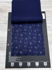 5-WABASH-DRL Impression délavée indigo à pois/bandana/carreaux mouchetés/losanges volants[Textile / Tissu] HOKKOH Images supplémentaires