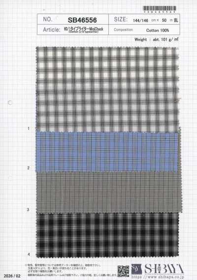 SB46556 60/1 Tissu typewriter Mini carreaux