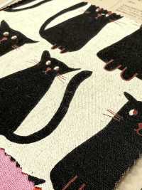 850615 Toile coton-lin Stray Cat Friends[Textiles / Tissus] VANCET Images supplémentaires