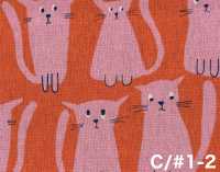 850615 Toile coton-lin Stray Cat Friends[Textiles / Tissus] VANCET Images supplémentaires
