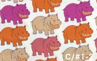 850620 Popeline Happy Hippo[Textiles / Tissus] VANCET Images supplémentaires