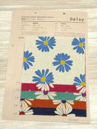 850625 Toile coton-lin marguerite[Textiles / Tissus] VANCET Images supplémentaires