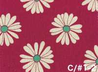 850625 Toile coton-lin marguerite[Textiles / Tissus] VANCET Images supplémentaires