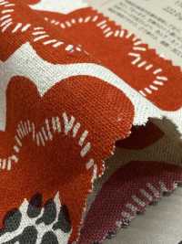 850626 Toile coton-lin à fleurs biscuit[Textiles / Tissus] VANCET Images supplémentaires