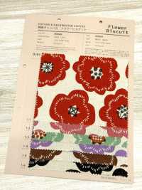850626 Toile coton-lin à fleurs biscuit[Textiles / Tissus] VANCET Images supplémentaires