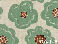 850626 Toile coton-lin à fleurs biscuit[Textiles / Tissus] VANCET Images supplémentaires