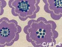 850626 Toile coton-lin à fleurs biscuit[Textiles / Tissus] VANCET Images supplémentaires