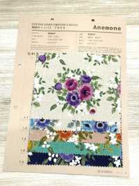 850627 Toile coton-lin Anemone[Textiles / Tissus] VANCET Images supplémentaires