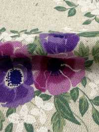 850627 Toile coton-lin Anemone[Textiles / Tissus] VANCET Images supplémentaires