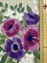 850627 Toile coton-lin Anemone[Textiles / Tissus] VANCET Images supplémentaires