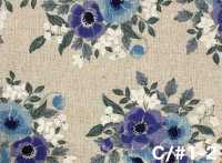 850627 Toile coton-lin Anemone[Textiles / Tissus] VANCET Images supplémentaires
