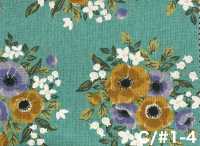 850627 Toile coton-lin Anemone[Textiles / Tissus] VANCET Images supplémentaires