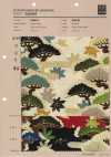 850630 Batiste à motif floral doré japonais, Pin montant