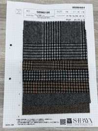 SBW8186 Laine mélangée alpaga à carreaux Glen/grands carreaux/chevrons[Textiles / Tissus] SHIBAYA Images supplémentaires