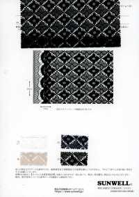41702 Dentelle géométrique en losanges[Textiles / Tissus] SUNWELL Images supplémentaires