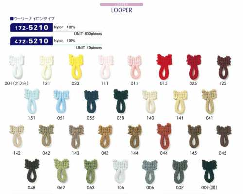 172-5210 Boucle de bouton en nylon duveteux, type taille standard (500 pièces) 18 mm x 10 mm
