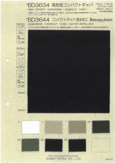 BD3644 Finition gabardine compacte déperlante