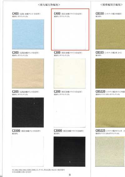 C400 Bord-côte circulaire filé en coton 40 fils