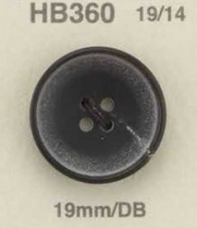 HB360 Bouton 4 trous en corne de buffle véritable