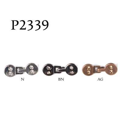 P2339 GAFFORELLI Agrafe ronde en strass