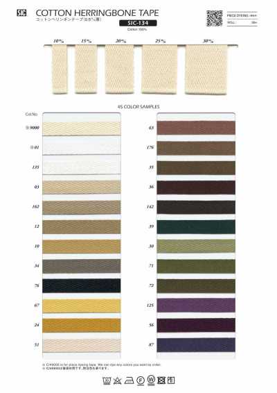 SIC-134 Ruban chevron en coton (épaisseur 0,5 mm)