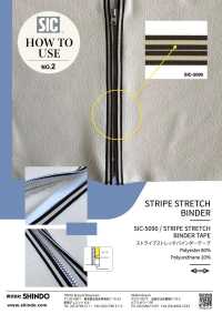 SIC-5090 Ruban De Reliure Extensible Rayé[Ruban Ruban Cordon] SHINDO(SIC) Sous-photo