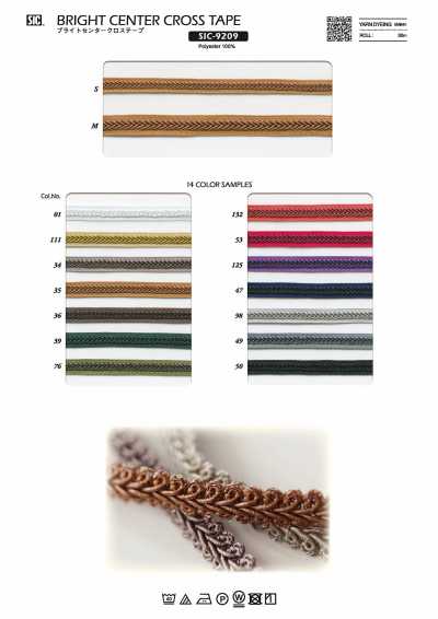 SIC-9209 Ruban en tissu central brillant