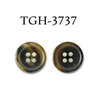 TGH3737 Bouton original à 4 trous en corne de buffle d'eau