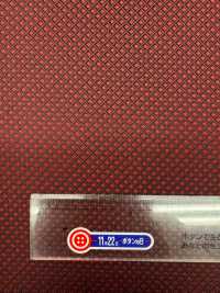 184E [outlet] Yamanashi Fujiyoshida 100% Soie, Motif à Carreaux Diagonaux, Rouge Vin[Textile] Yamamoto(EXCY) Sous-photo