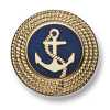 221 Bouton métallique fabriqué au Japon pour costumes et vestes, or/bleu marine