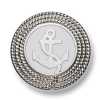 223 Bouton en métal fabriqué au Japon pour costumes et vestes Argent/Blanc