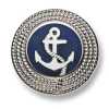 224 Boutons métalliques fabriqués au Japon pour costumes et vestes Argent/Bleu marine