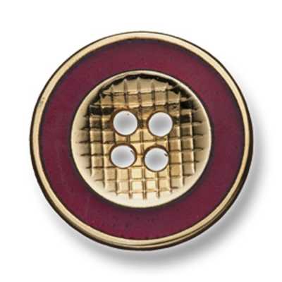 333 Bouton en métal fabriqué au Japon pour costumes et vestes Or/Rouge