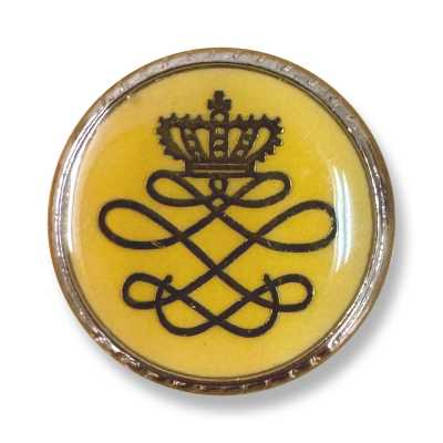 800 Bouton en métal fabriqué au Japon pour costumes et vestes argent/jaune